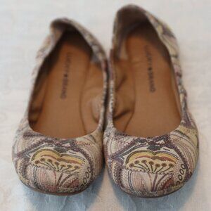 Lucky Brand Fabric Emmie Ballet Flats Multi Color Size 7.5